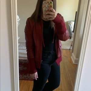 Rudsak Leather Bomber Jacket